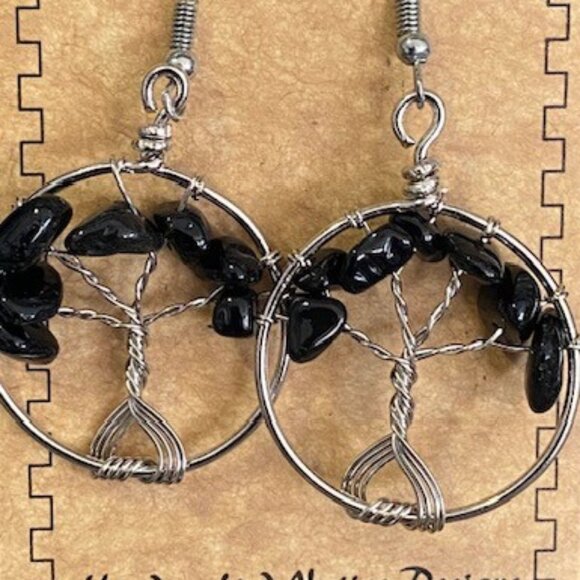 HAND CRAFTED -Tree Of Life Earrings - NWT - Picture 1 of 3